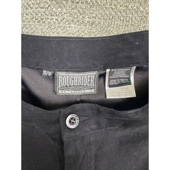 Rough‎ Rider Sz 15/16 Black Jeans by Circle Y 30" Western Riding Boho Cowgirl - Picture 3 of 10